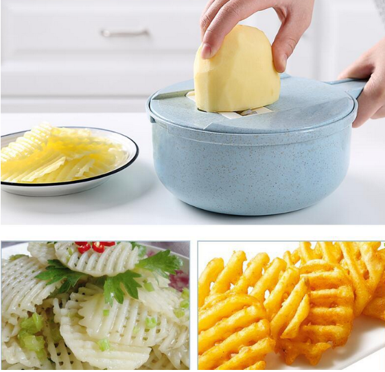 The Safer Mandoline Slicer With Strainer