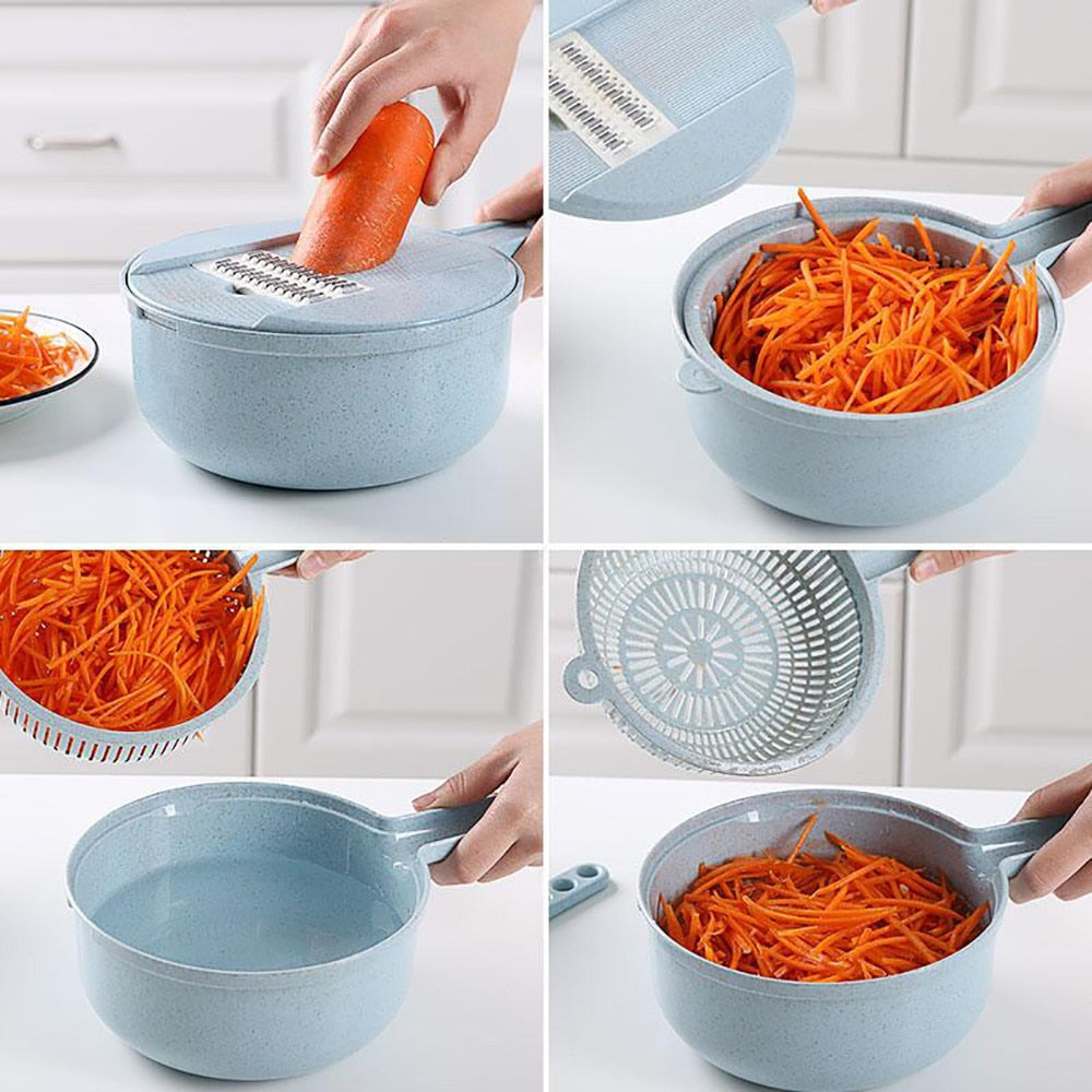 The Safer Mandoline Slicer With Strainer
