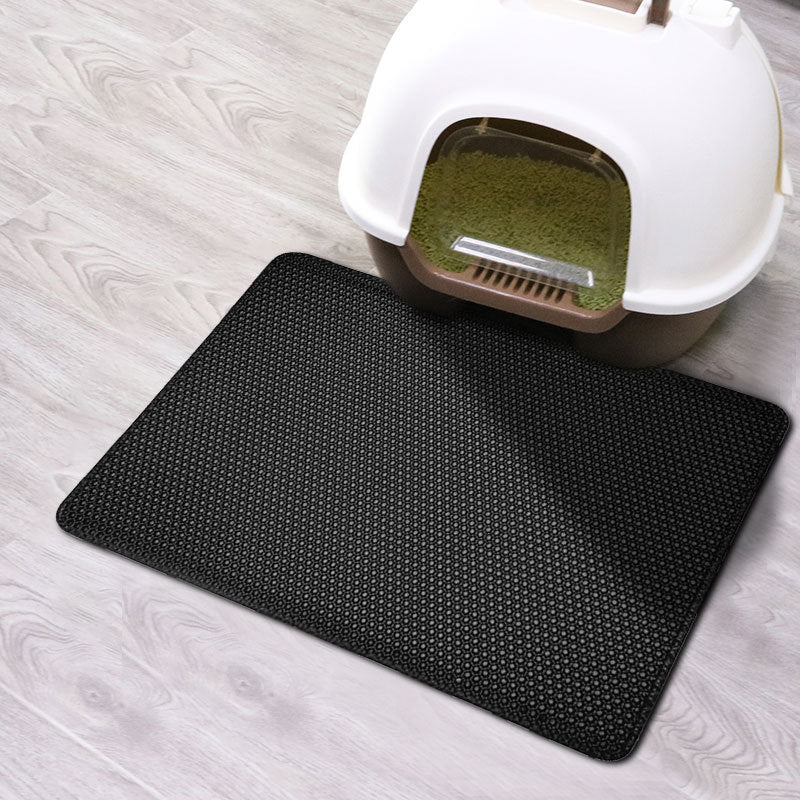 Cat Waterproof Litter Mat with a double-layer design