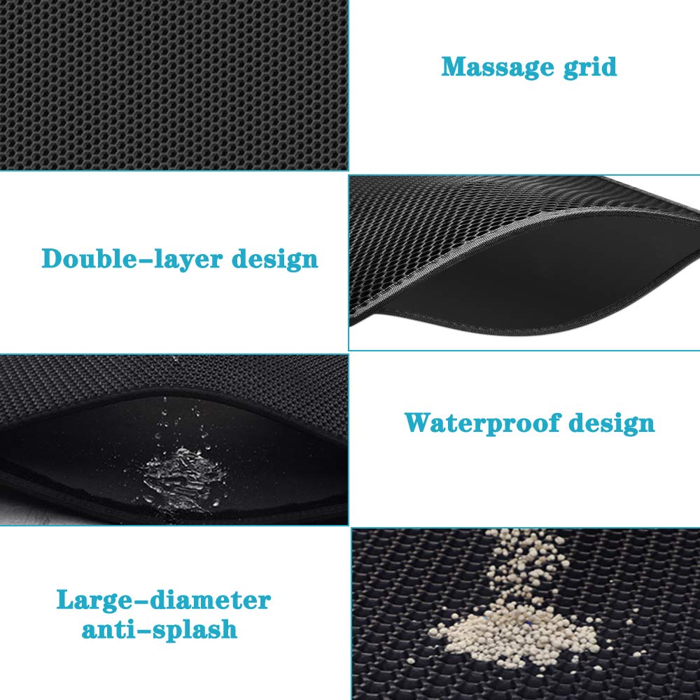 Cat Waterproof Litter Mat with a double-layer design