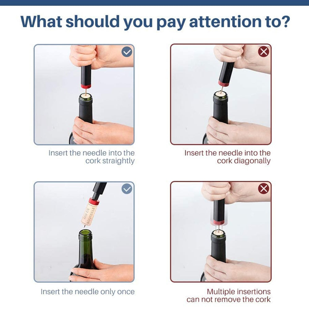 Air Pump Wine Bottle Opener with Foil Cutter