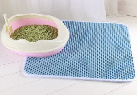 Cat Waterproof Litter Mat with a double-layer design