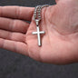 To My Son Faith Cross on Cuban Chain