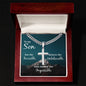To My Son Faith Cross on Cuban Chain