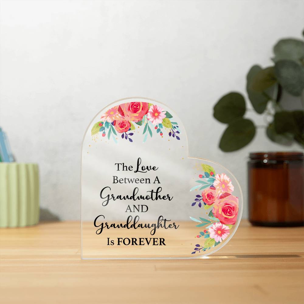 Grandmother & Granddaughter Acrylic Heart