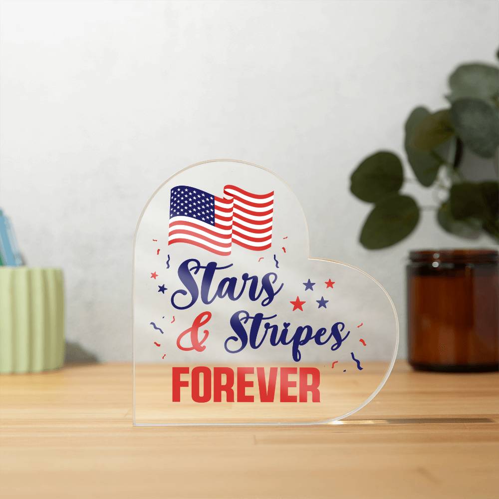 Celebrate America Acrylic Heart