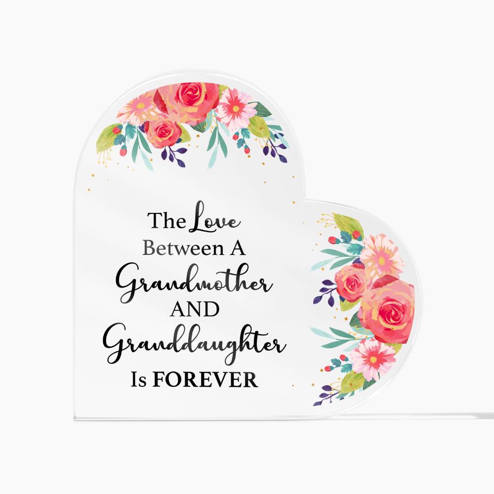Grandmother & Granddaughter Acrylic Heart