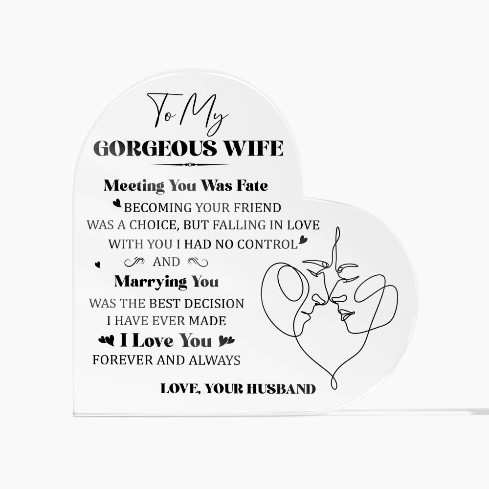 Love My Wife Acrylic Heart