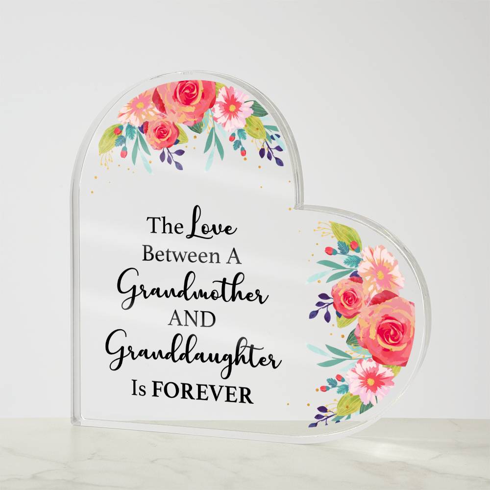 Grandmother & Granddaughter Acrylic Heart