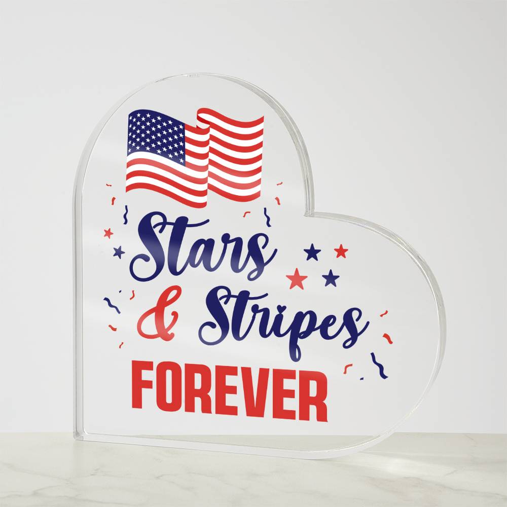 Celebrate America Acrylic Heart