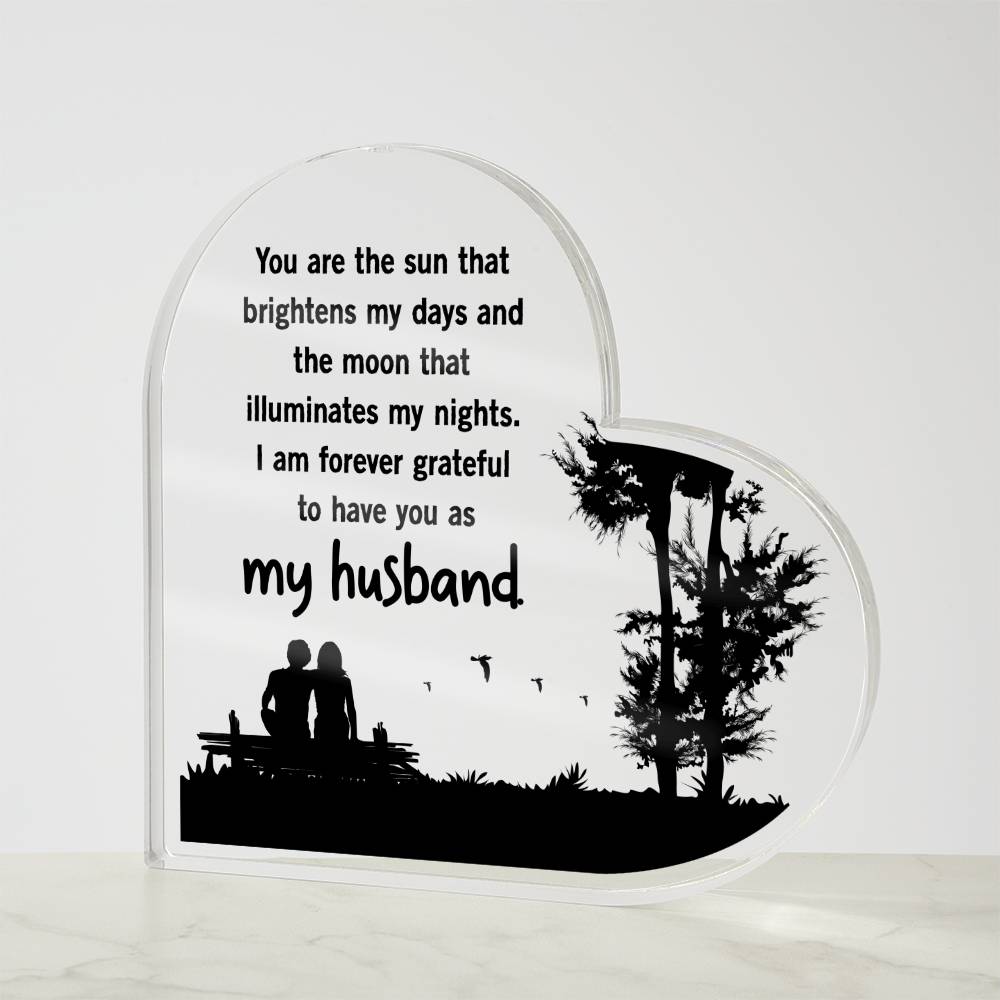 Love My Husband Acrylic Heart