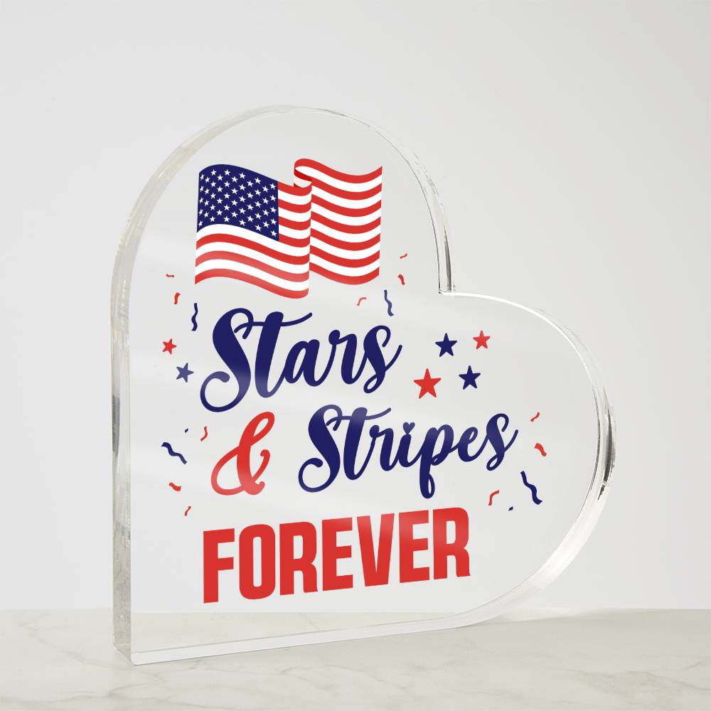 Celebrate America Acrylic Heart