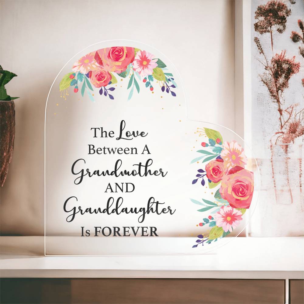 Grandmother & Granddaughter Acrylic Heart