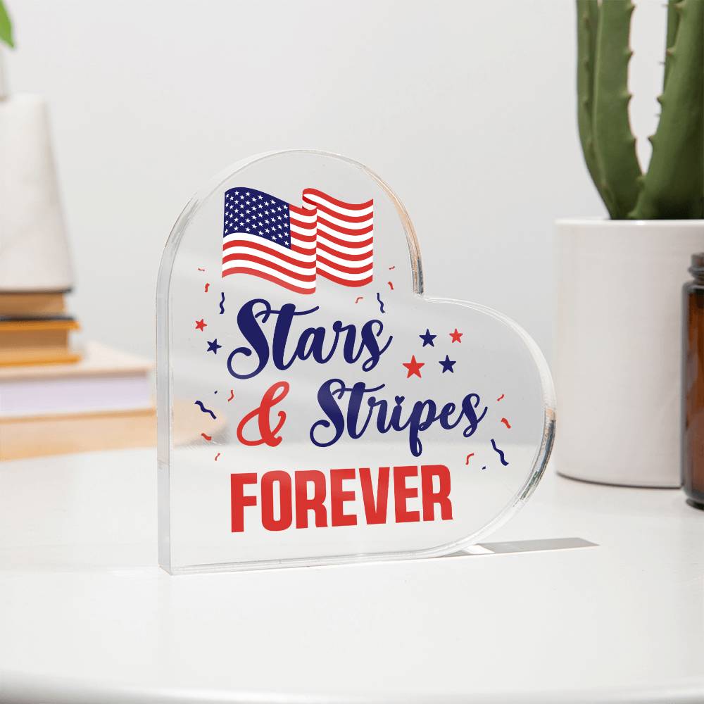 Celebrate America Acrylic Heart