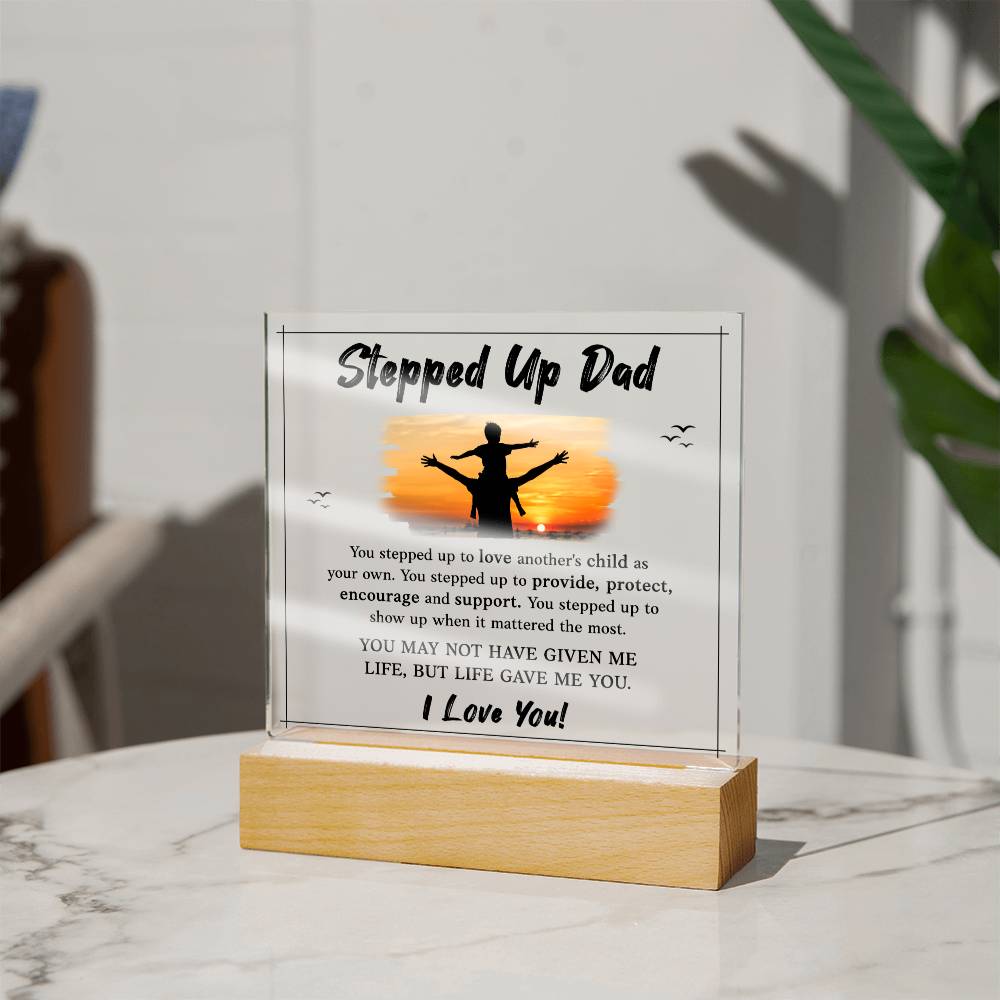Step Dad I love you acrylic plaque -Sentimental Gestures™