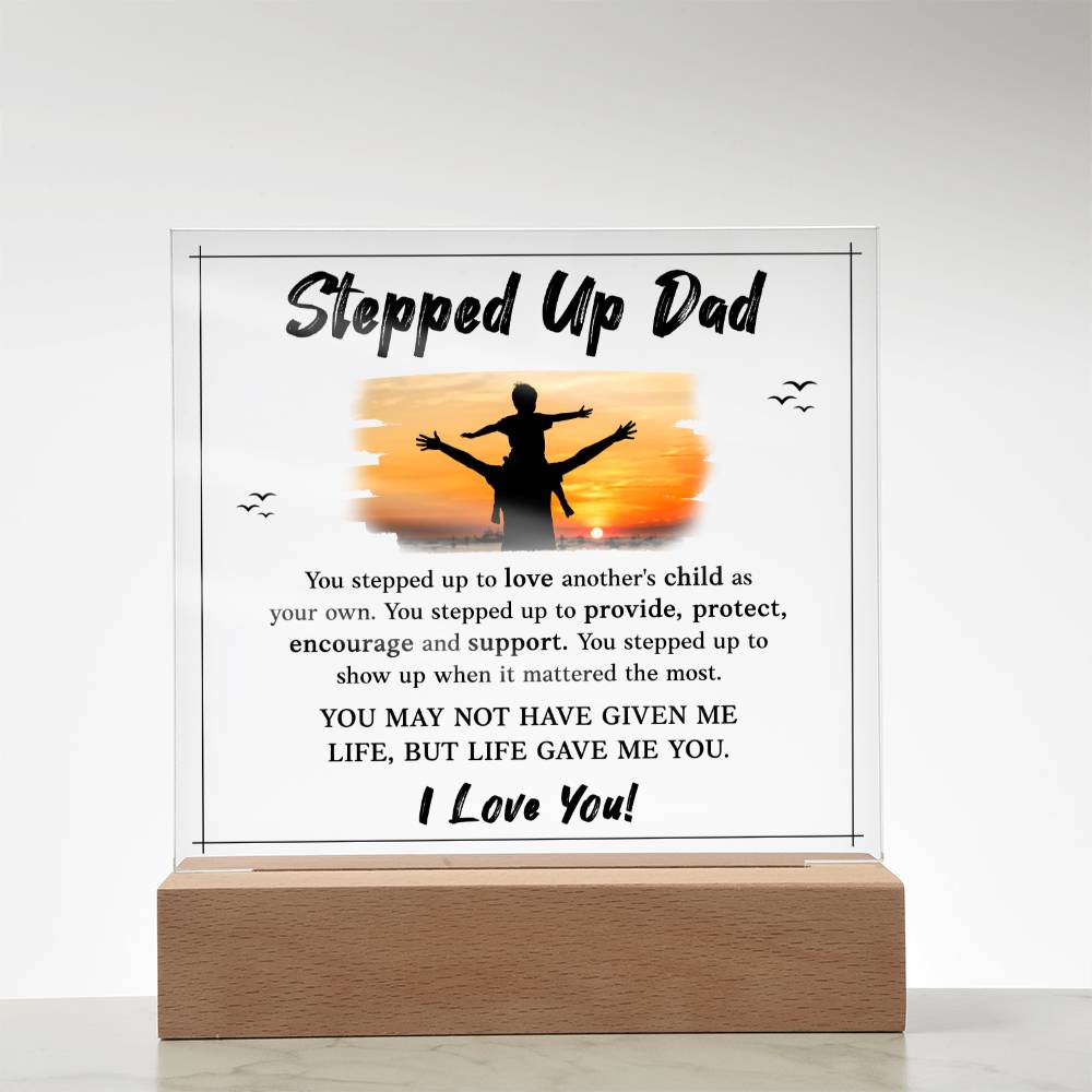 Step Dad I love you acrylic plaque -Sentimental Gestures™
