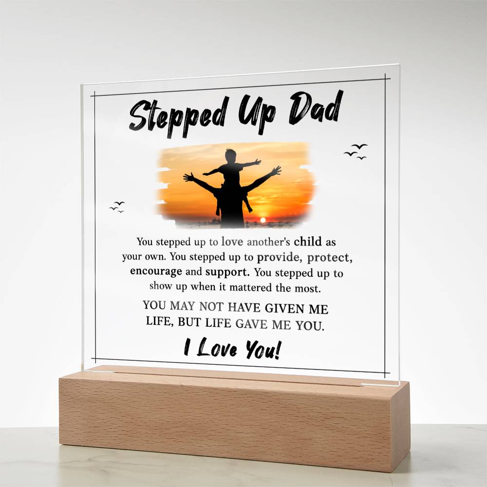 Step Dad I love you acrylic plaque -Sentimental Gestures™