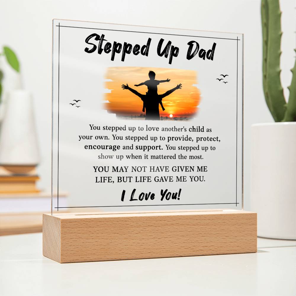 Step Dad I love you acrylic plaque -Sentimental Gestures™