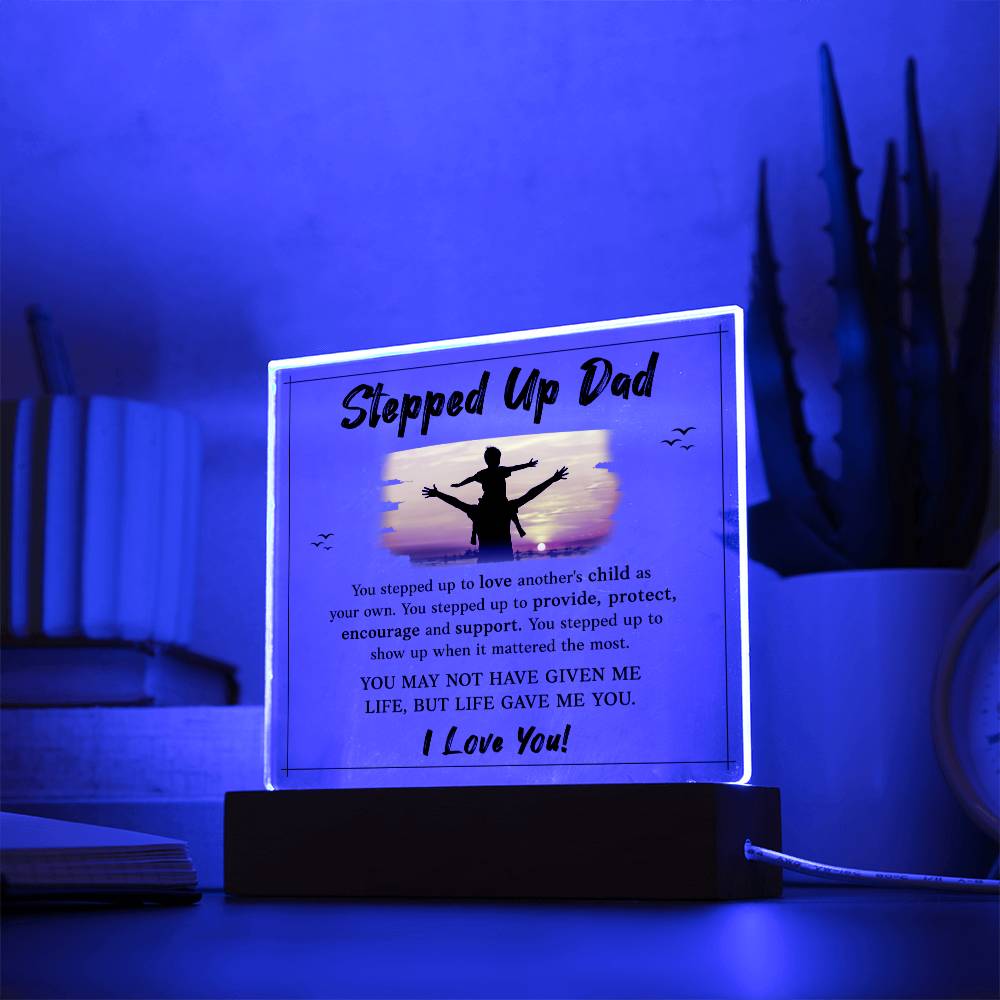 Step Dad I love you acrylic plaque -Sentimental Gestures™