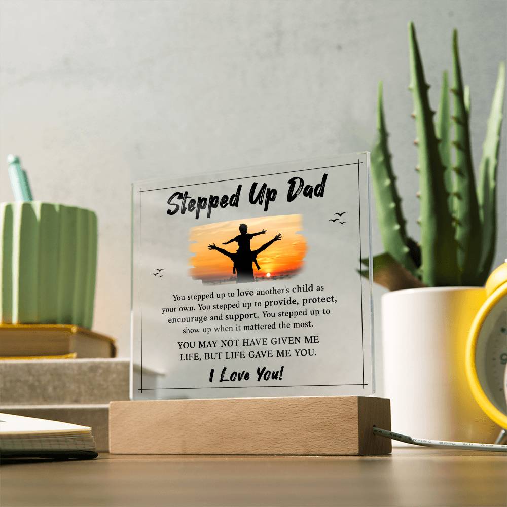 Step Dad I love you acrylic plaque -Sentimental Gestures™