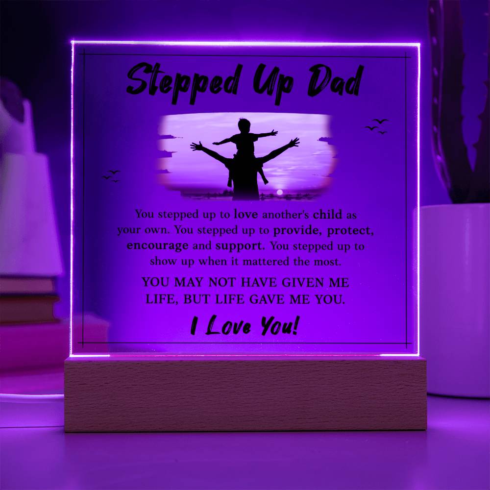 Step Dad I love you acrylic plaque -Sentimental Gestures™