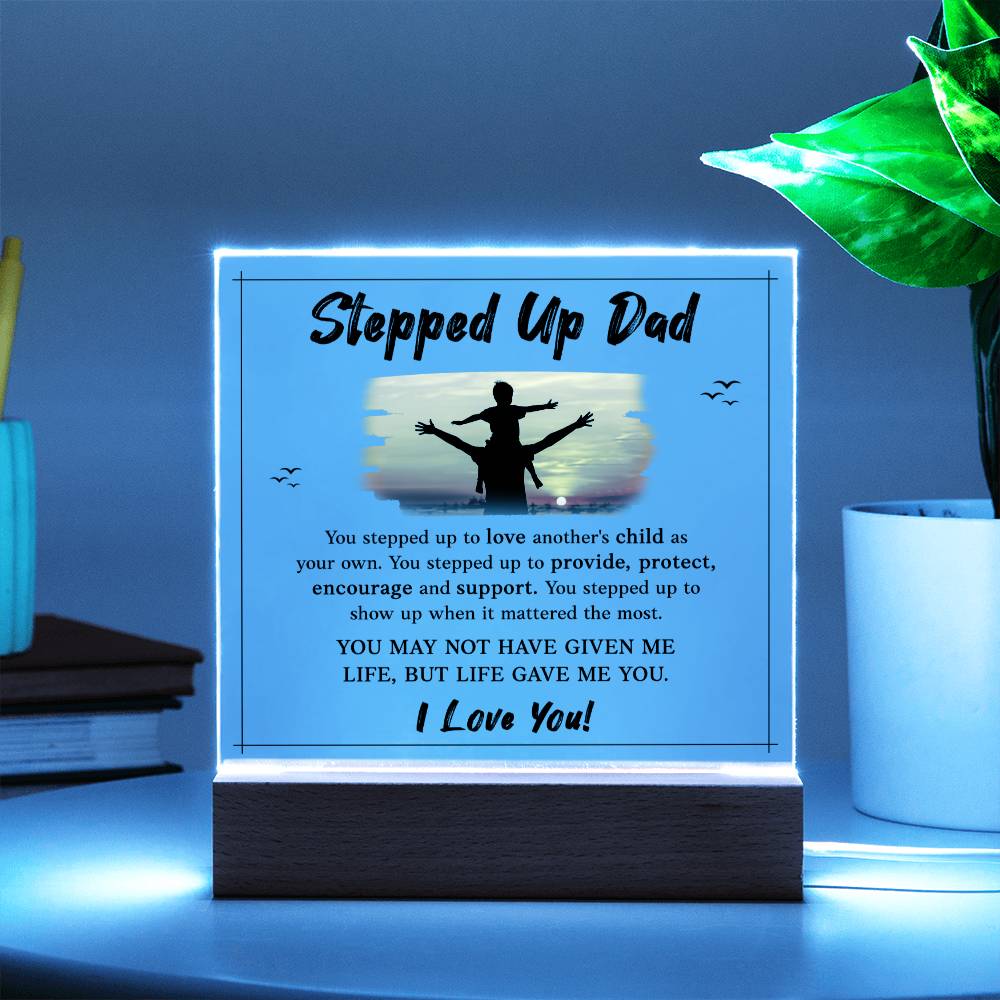 Step Dad I love you acrylic plaque -Sentimental Gestures™