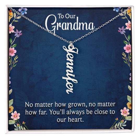 We Love You Grandma! Grandchildren Necklace