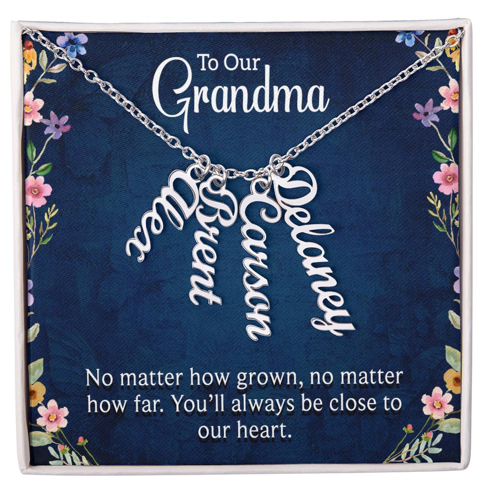 We Love You Grandma! Grandchildren Necklace