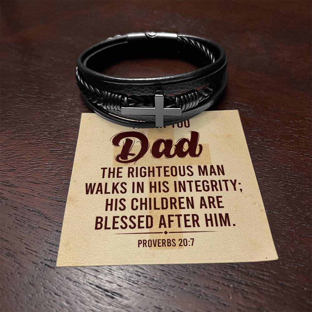 Dad Faith Cross Bracelet