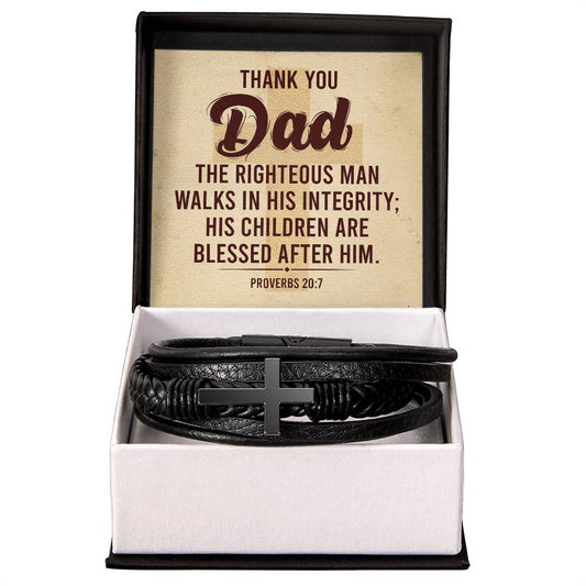 Dad Faith Cross Bracelet