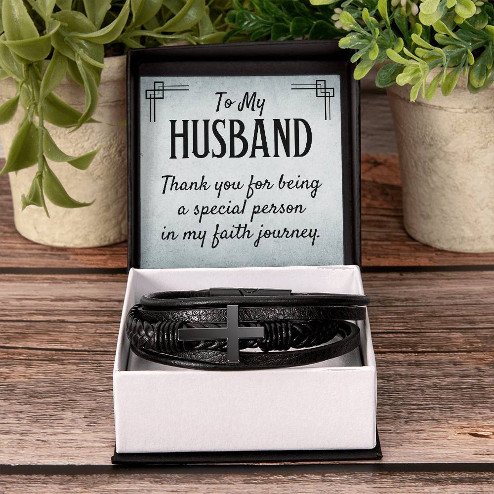 Husband Faith Cross Bracelet