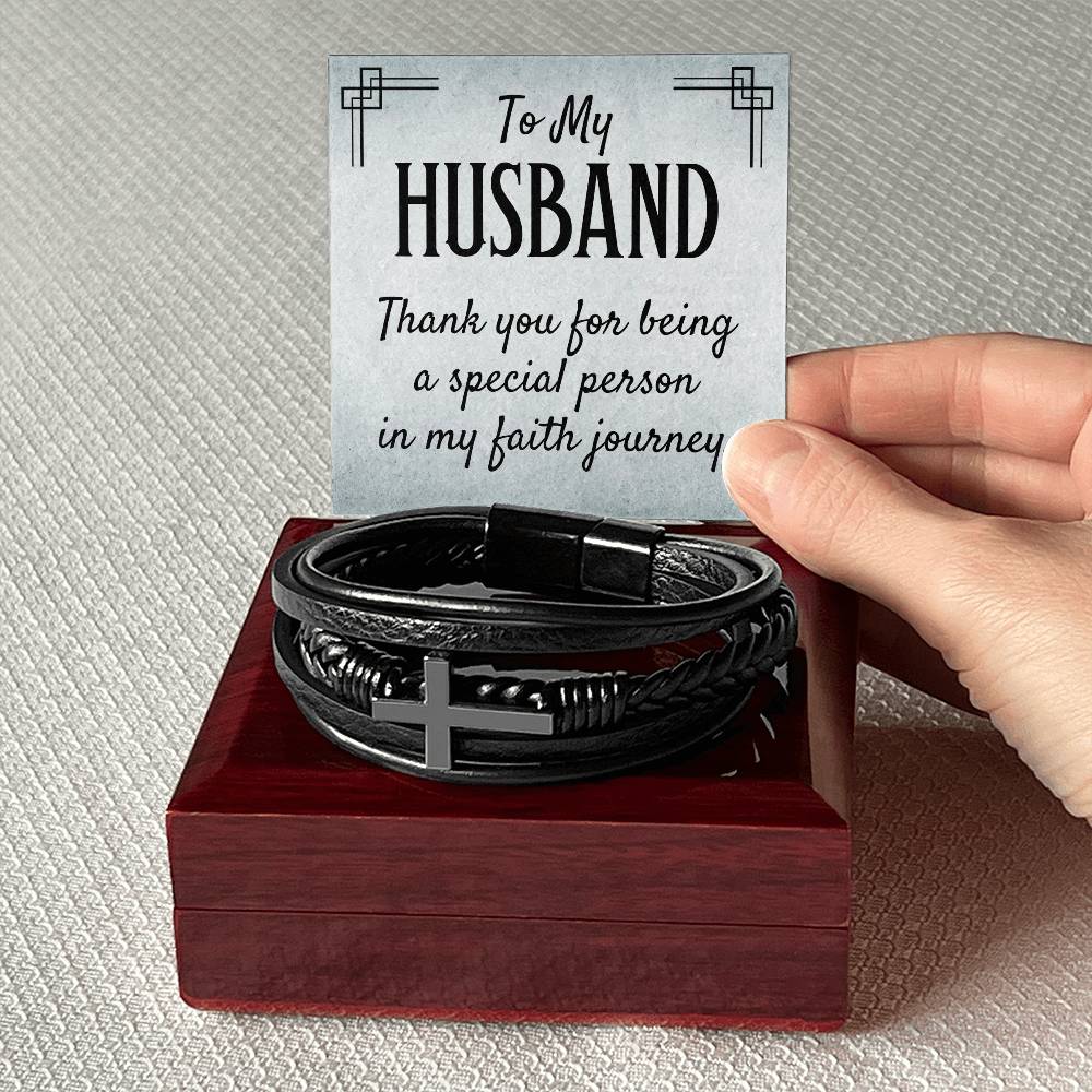 Husband Faith Cross Bracelet