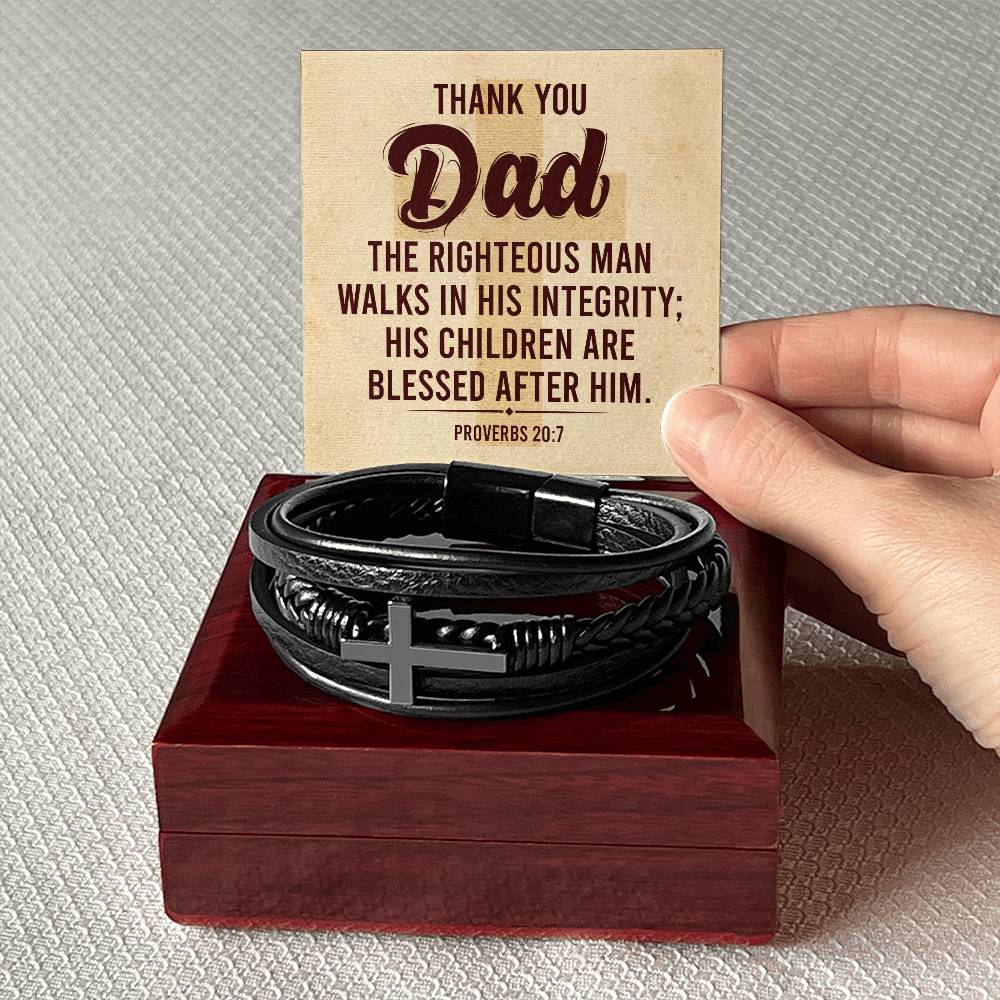 Dad Faith Cross Bracelet