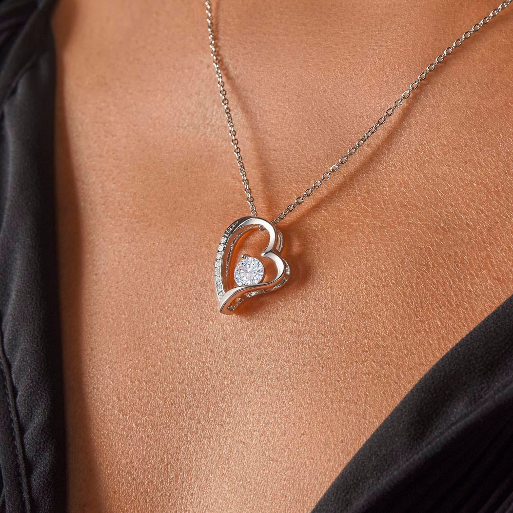 Nurse is an Angel CZ Heart Necklace