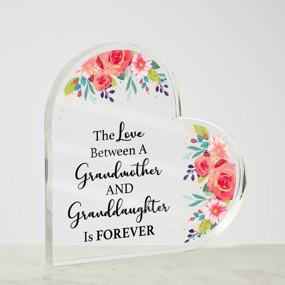 Grandmother & Granddaughter Acrylic Heart