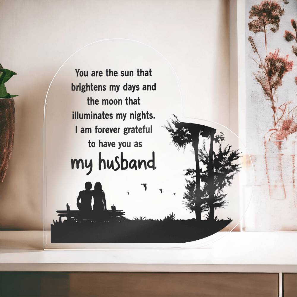 Love My Husband Acrylic Heart