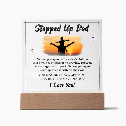 Step Dad I love you acrylic plaque -Sentimental Gestures™