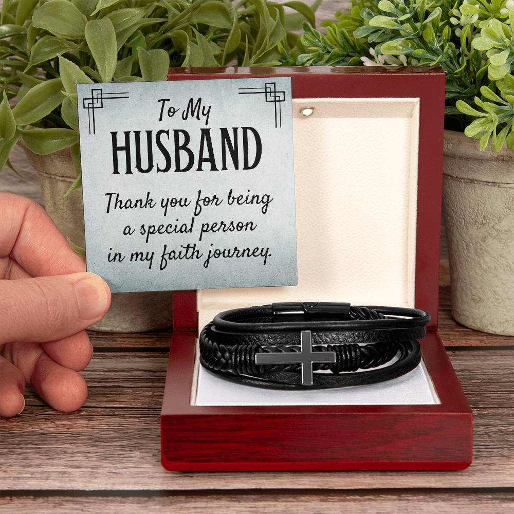 Husband Faith Cross Bracelet