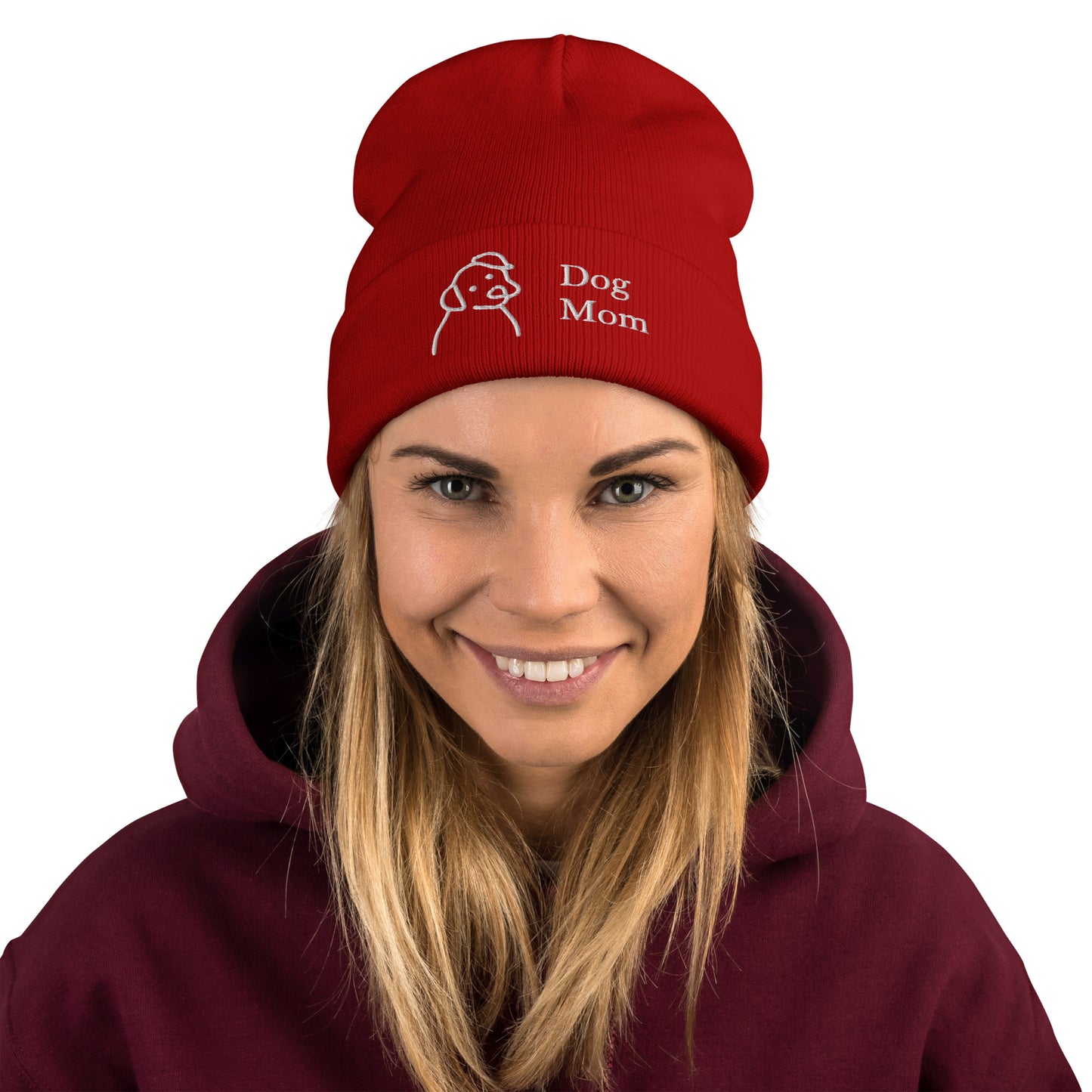 Dog Mom Embroidered Beanie™