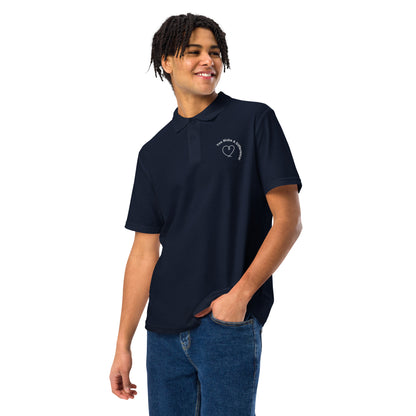 "You Make A Difference" embroidered unisex polo shirt